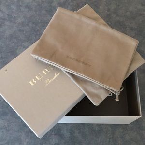 Burberry Shoe Box & 2 Storage Bags